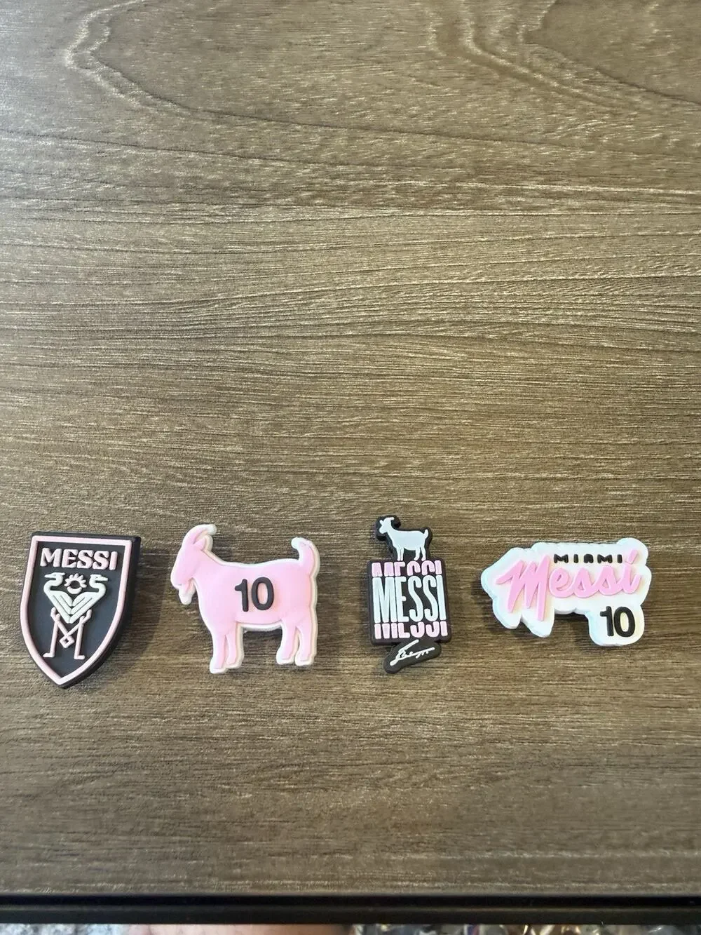 4 Messi Soccer Shoe Charms Pink Goat 10 Fits Crocs Wristband Accessories